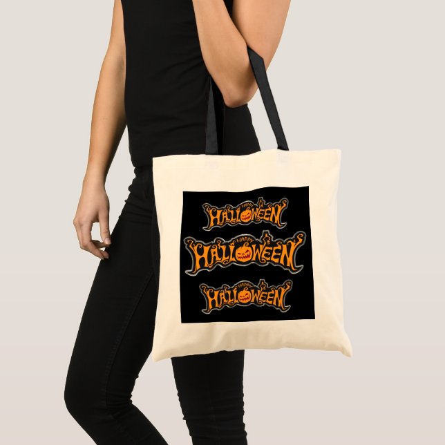 Vintage Halloween-pumpor Tygkasse (Framsida (produkt))