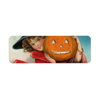 Vintage Halloween-returadressetikett Returadress Etikett