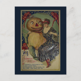 Vintage Halloween rolig illustration Vykort