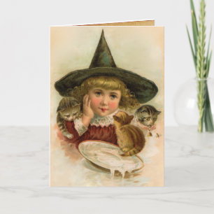 vintage Halloween - roligt citat Kort