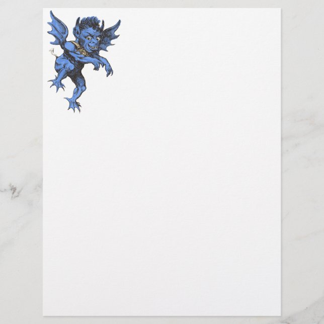 Vintage Halloween, Scary Evil Gargoyle Demon (Framsida)