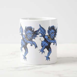 Vintage Halloween, Scary Evil Gargoyle Demon Jumbo Mugg