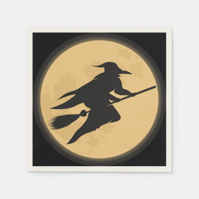 Vintage Halloween Silhouette Design Design Pappersservett (Framsidan)
