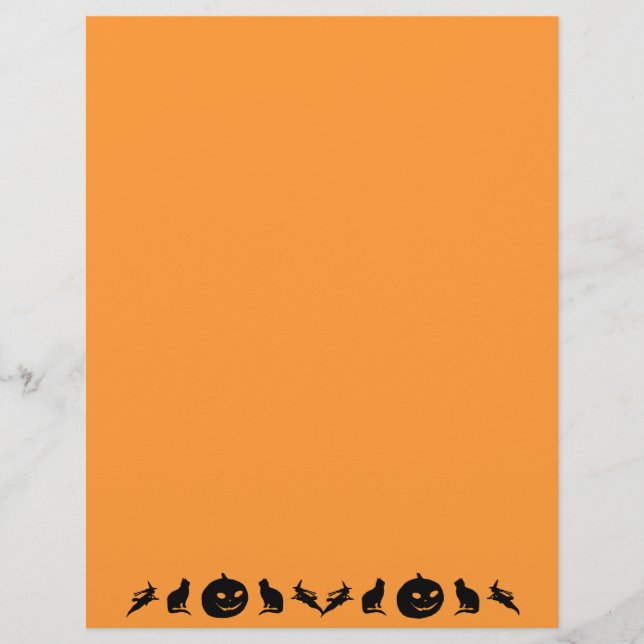 Vintage Halloween Silhouette Stationery (Framsida)