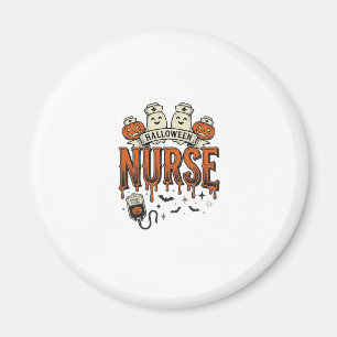 Vintage Halloween-sjuksköterska spökpumpa design_1 Magnet