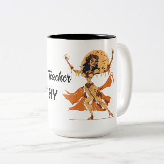 Vintage Halloween-skämtduk med skelettdansare Två-Tonad Mugg