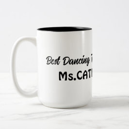 Vintage Halloween-skämtduk med skelettdansare Två-Tonad Mugg