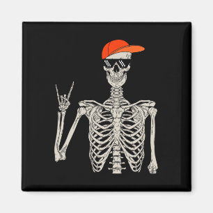 Vintage Halloween Skeleton Sten på hand Skeleton M Magnet