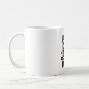 Vintage Halloween skelett skräck säsong kärlek skj Kaffemugg