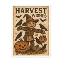 Vintage Halloween skördeönskningar