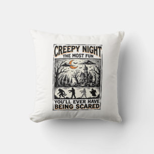 Vintage Halloween Skrämmande Rolig Skräck T-Shirt Kudde