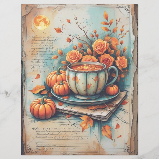 Vintage Halloween-skrapbok Papper (Framsida)