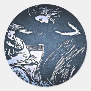 Vintage Halloween Spirit Sticker Runt Klistermärke