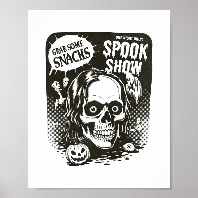 Vintage Halloween Spook Show Poster (Framsidan)