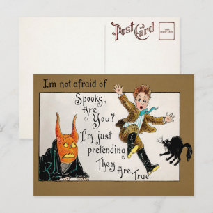 Vintage Halloween Spooks Postcard Vykort