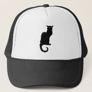 Vintage Halloween, Spooky Art nouveau Black Cat Keps