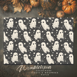 Vintage Halloween Spooky Spöken & Stars Mönster