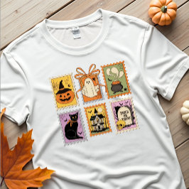 Vintage Halloween Stamps Spooky Graphic Tee