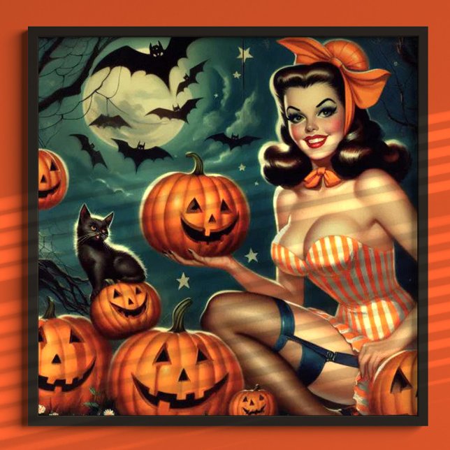 Vintage Halloween-stift upp Poster (Skapare uppladdad)