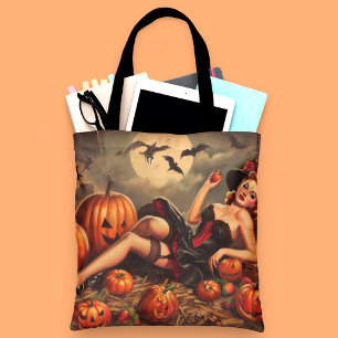 Vintage Halloween-stift upp Tygkasse