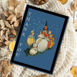 Vintage Halloween Storytime Little Witch Black Cat Tack Kort