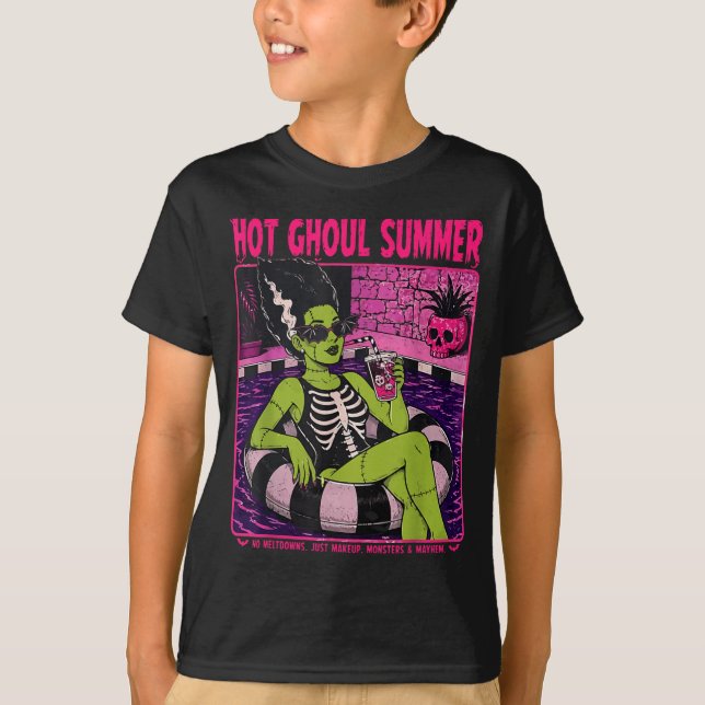 Vintage Halloween Strand Summerween Svans T Shirt (Framsida)