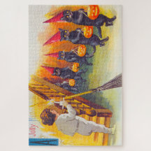 Vintage Halloween Svarta katter