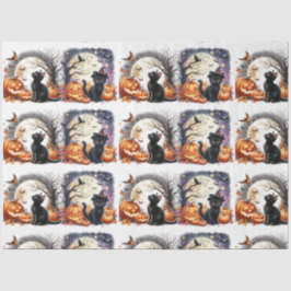 Vintage Halloween - svartvit katodavskärmningspapp