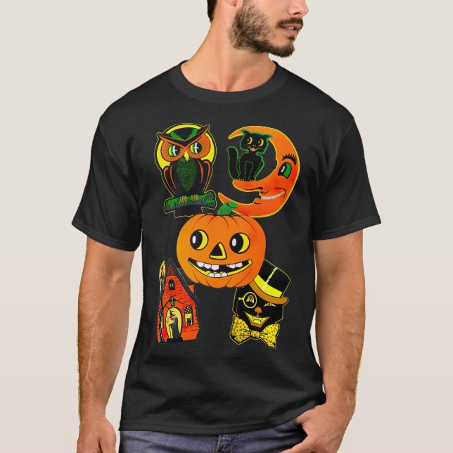 Vintage Halloween T Shirt (Framsida)