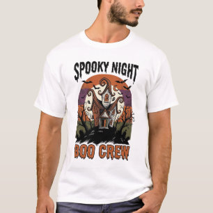 Vintage Halloween-tröja Boo Night Haunted House Ar T Shirt