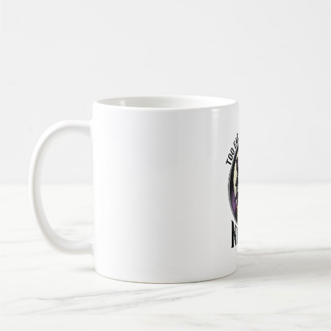 Vintage Halloween-tröja Skelett Måne Spökhus Kaffemugg (Vänster)