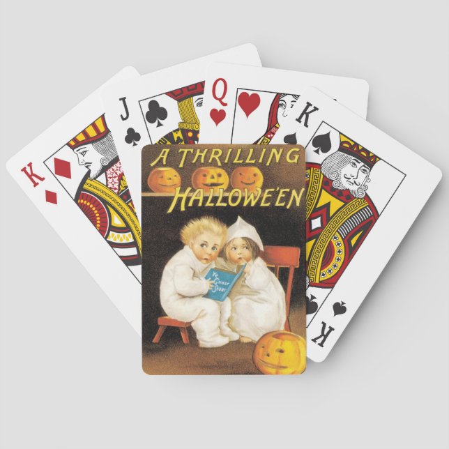 Vintage Halloween-uppspelningskort Spel Kort (Baksidan)