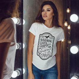 Vintage Halloween-varningsskylt T Shirt