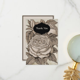 Vintage Halloween Victorian Gothic Ro i Sepia Tack Kort