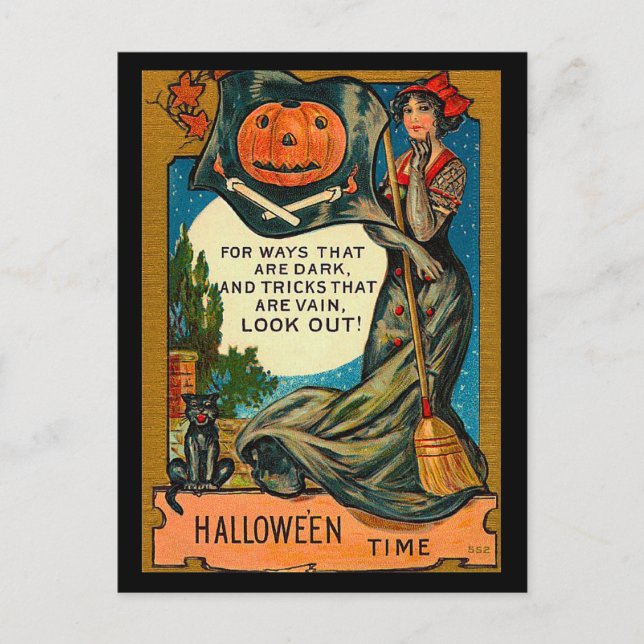 Vintage Halloween Vykort (Framsida)