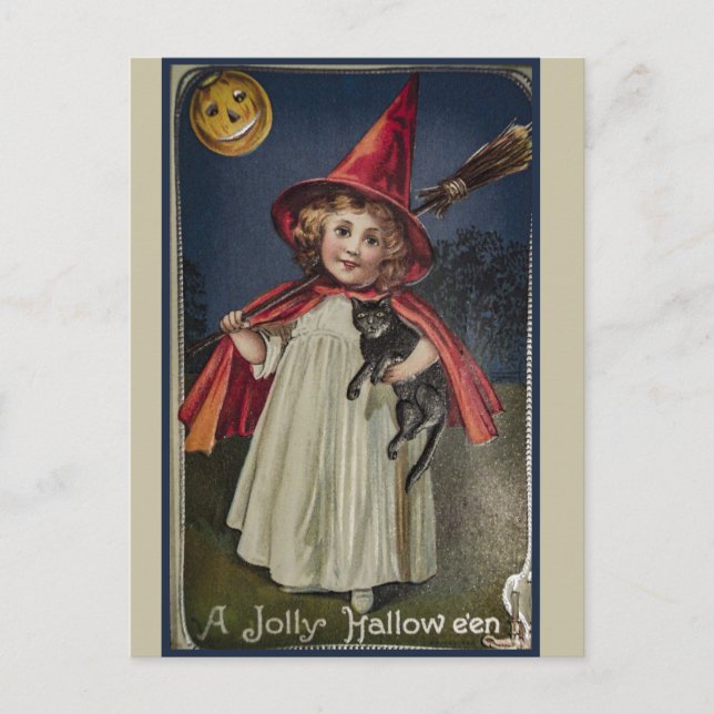 Vintage Halloween Vykort (Framsida)