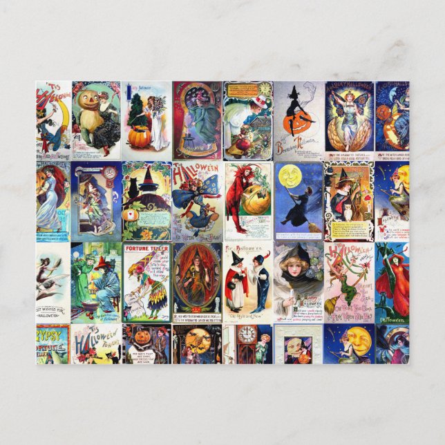 Vintage Halloween Vykort (Framsida)