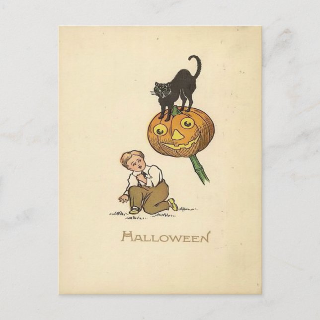 Vintage Halloween Vykort (Framsida)