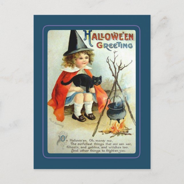 Vintage Halloween Vykort (Framsida)