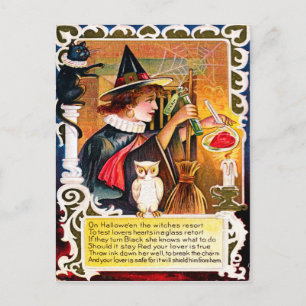 Vintage Halloween Vykort