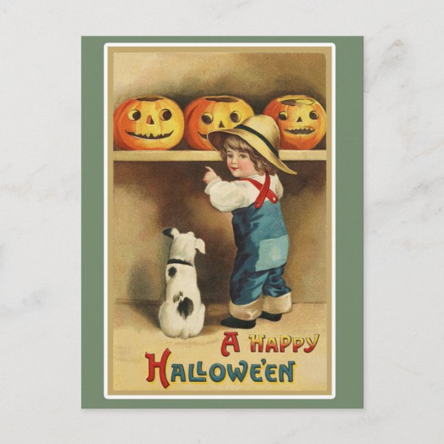 Vintage Halloween Vykort (Framsida)