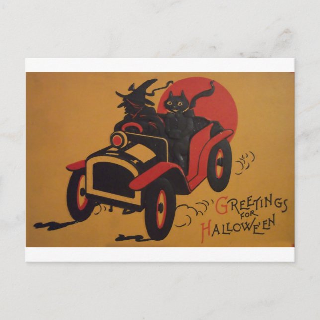 Vintage Halloween Vykort (Framsida)