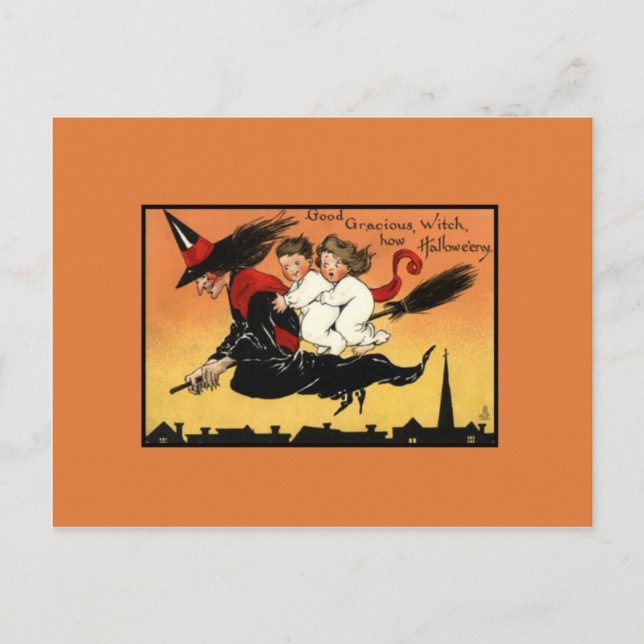Vintage Halloween Vykort (Framsida)
