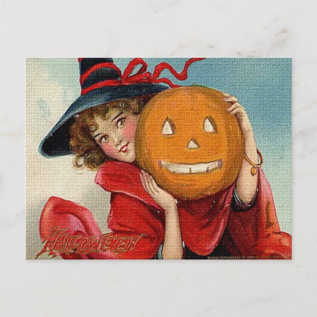 Vintage Halloween Vykort (Framsida)