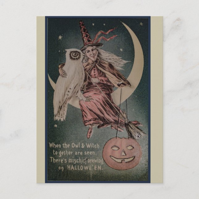 Vintage Halloween Vykort (Framsida)