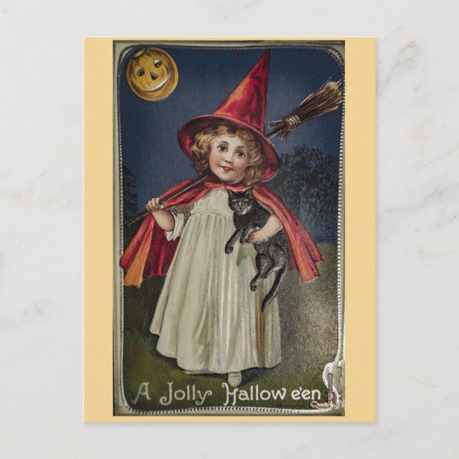 Vintage Halloween Vykort (Framsida)