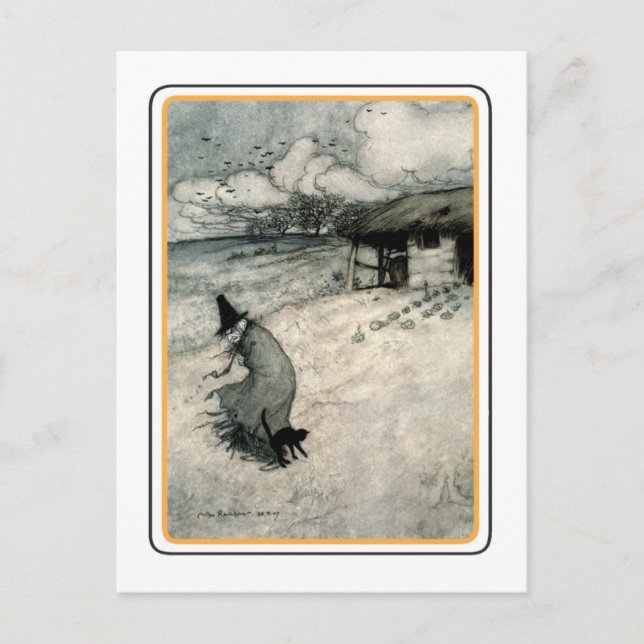 Vintage Halloween Vykort (Framsida)