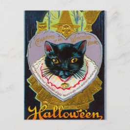 Vintage Halloween-vykort för måne Helg Vykort