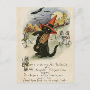 Vintage Halloween-vykort Vykort