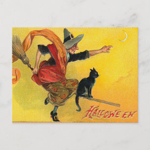 Vintage Halloween-vykort Vykort